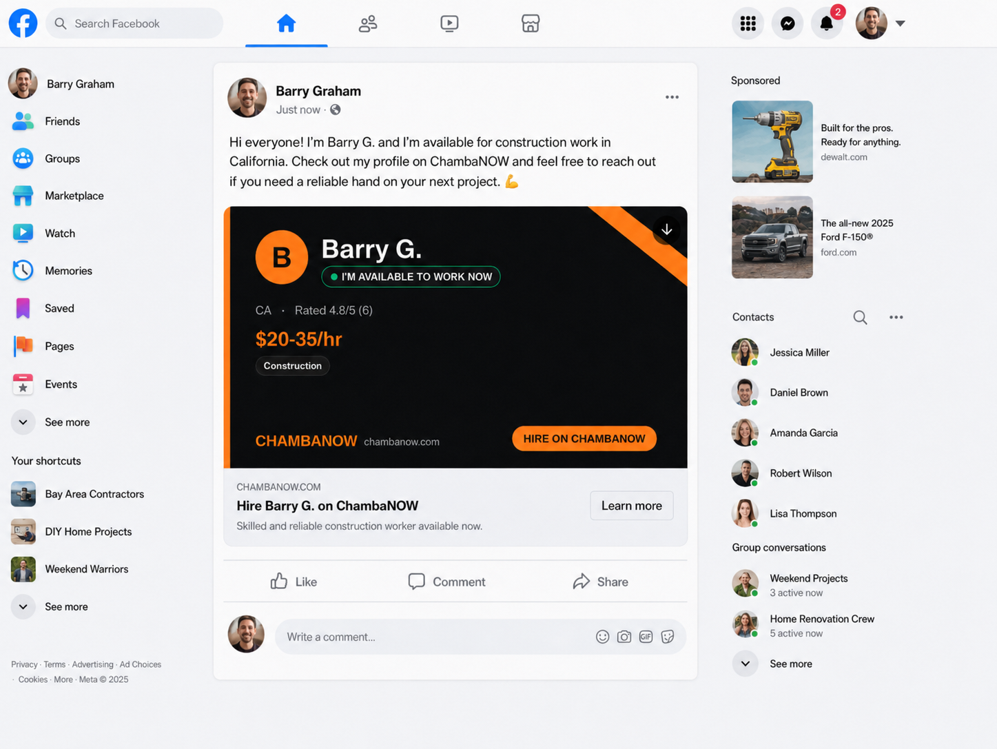 Turn Your ChambaNOW Worker Profile Into Your Own Hire-Me Card