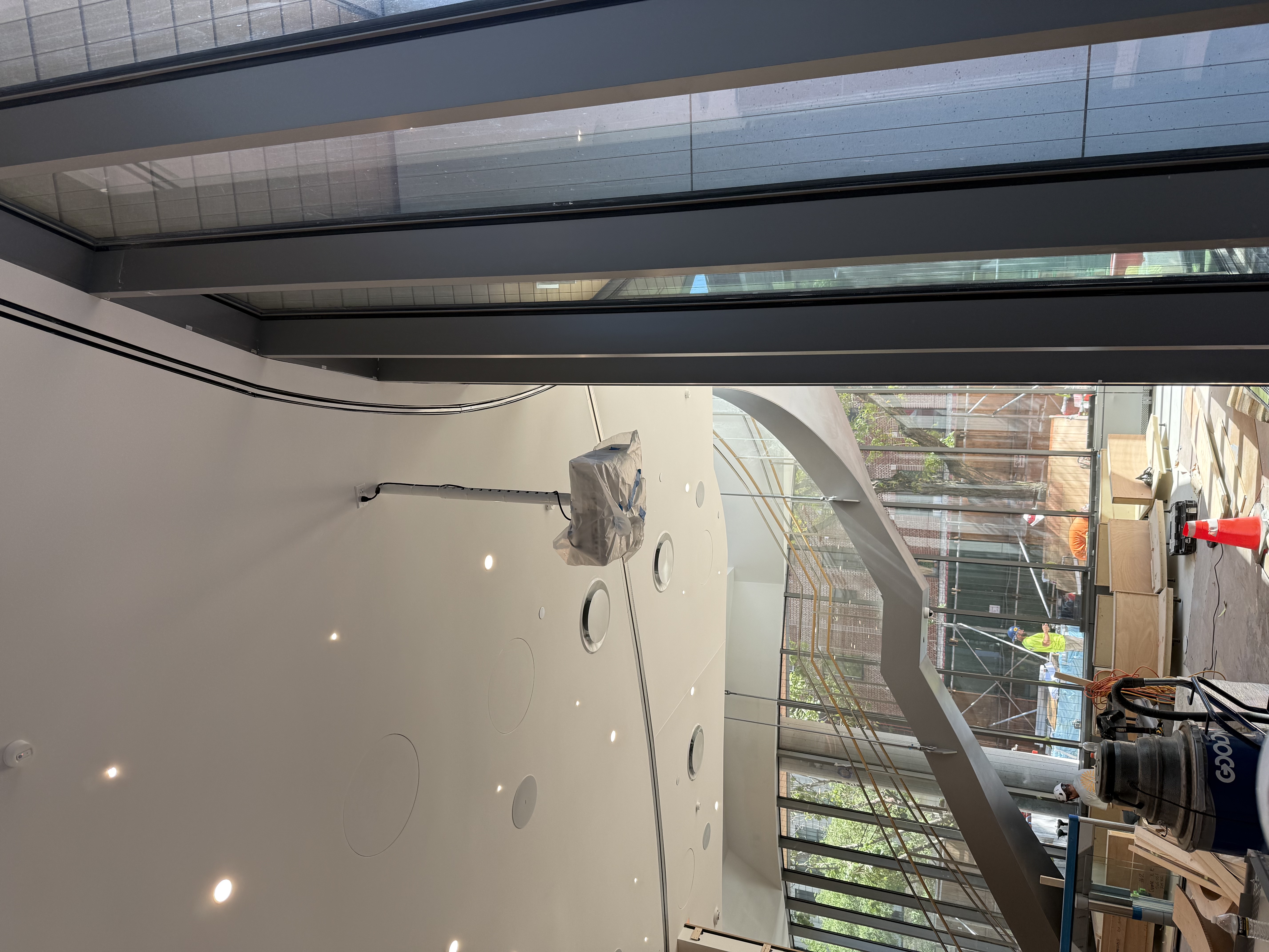 installed projector on pole attached to celling that I also installed — from Christopher O.'s work portfolio in Brooklyn
